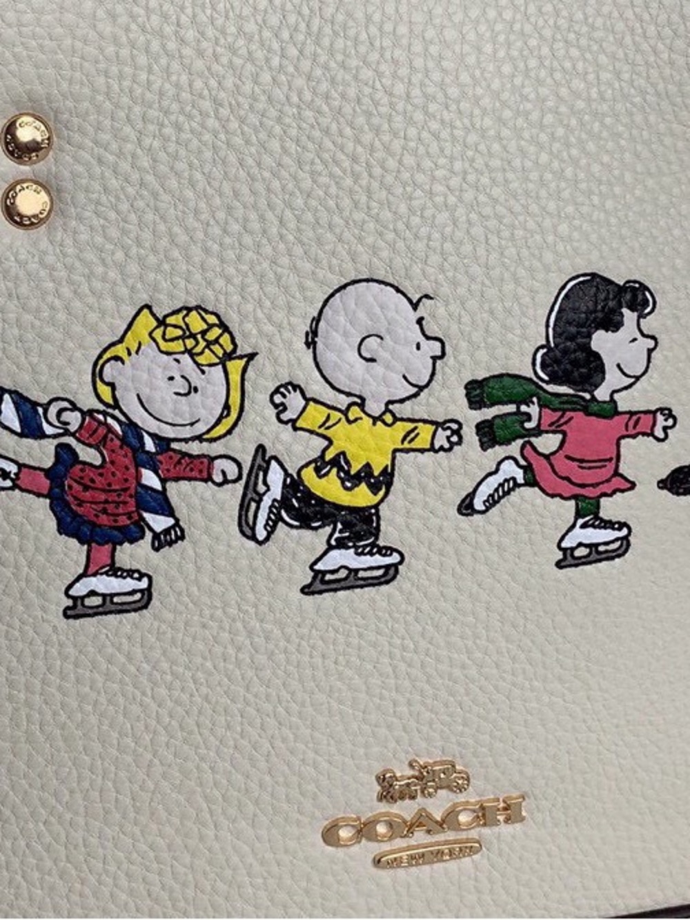 Coach Cream Satchel with Peanuts Character Print - Picture 4 of 4